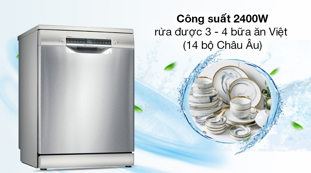 Máy rửa chén độc lập Bosch SMS4EMI06E Máy rửa chén độc lập Bosch SMS4EMI06E - Công suất - Độ ồn