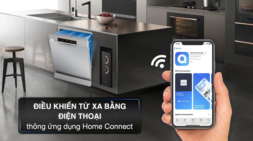 Máy rửa chén độc lập Bosch SMS6ECI93E - Kết nối Wifi Máy rửa chén độc lập Bosch SMS6ECI93E Máy rửa chén độc lập Bosch SMS6ECI93E - Kết nối Wifi