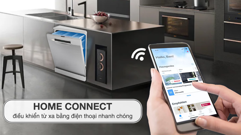 Máy rửa chén độc lập Bosch SMS6ZCI08E Kết nối app