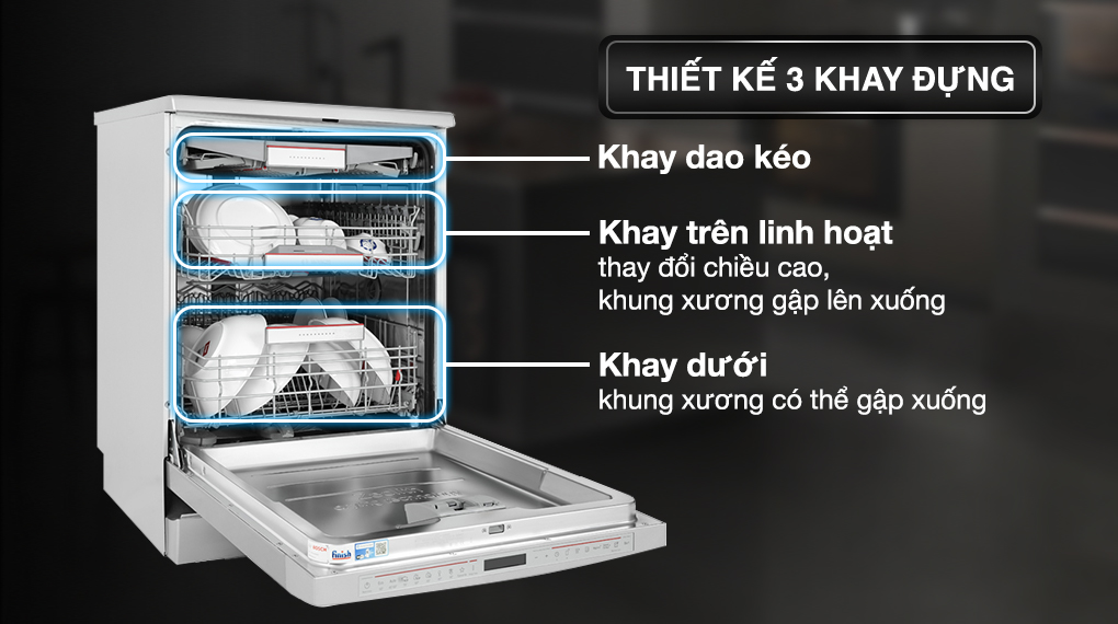Máy rửa chén độc lập Bosch SMS8YCI01E - Khay rửa Máy rửa chén độc lập Bosch SMS8YCI01E Máy rửa chén độc lập Bosch SMS8YCI01E - Khay rửa
