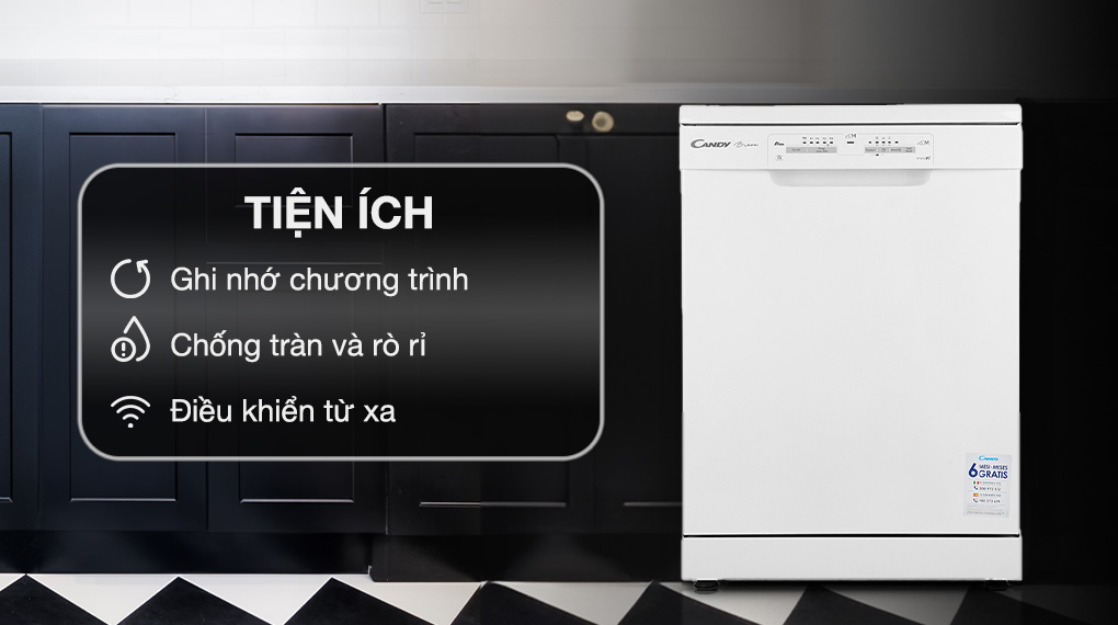 Tiện ích Máy rửa chén độc lập Candy CDPN 1L390PW Máy rửa chén độc lập Candy CDPN 1L390PW Tiện ích Máy rửa chén độc lập Candy CDPN 1L390PW