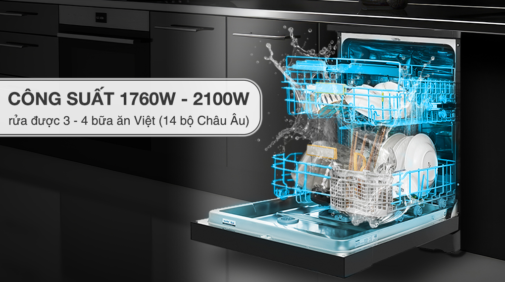 Máy rửa chén độc lập Comfee CDWEF1401HB-W-VN Máy rửa bát độc lập Comfee CDWEF1401HB-W-VN - Công suẩt