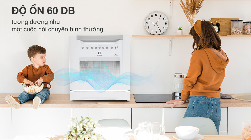 Máy rửa chén mini Electrolux ESF6010BW Độ ồn Máy rửa chén mini Electrolux ESF6010BW