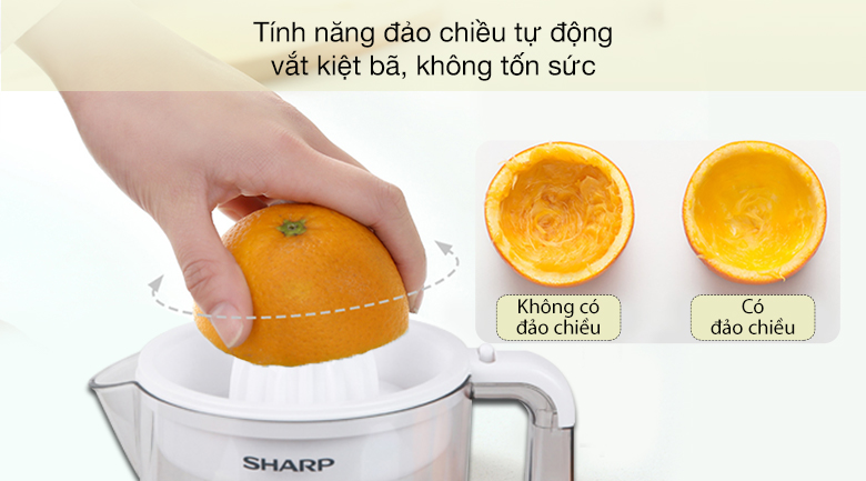 Máy vắt cam Sharp 25W EJ-J256-WH Máy vắt cam Sharp 25W EJ-J256-W - Tự đảo chiều