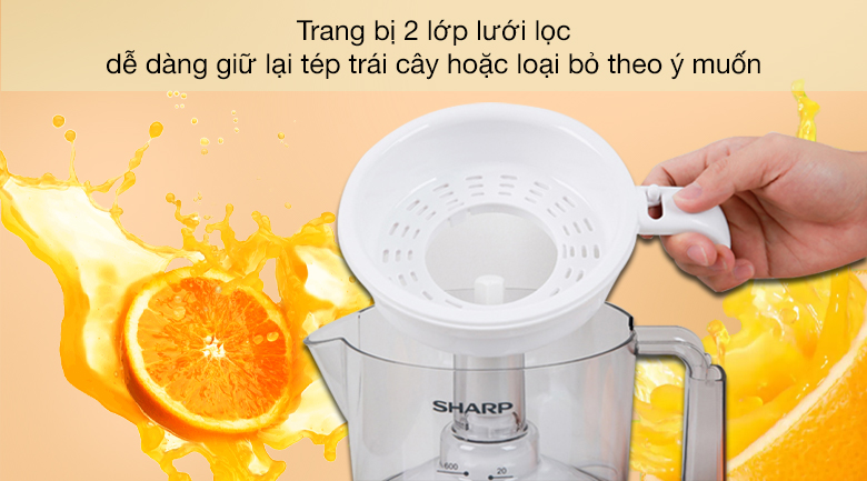 Máy vắt cam Sharp 25W EJ-J256-WH Máy vắt cam Sharp 25W EJ-J256-WH - Lưới lọc