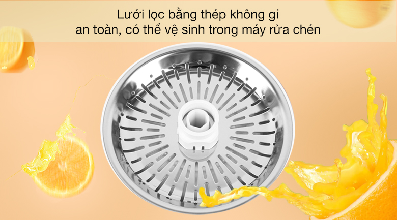 Máy vắt cam Sharp 40W EJ-J408-WH - Lưới lọc bằng thép