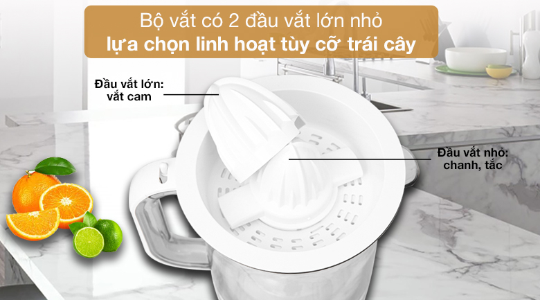 Máy vắt cam Sharp 40W EJ-J415-WH Máy vắt cam Sharp EJ-J415-WH - 2 đầu vắt lớn, nhỏ linh hoạt