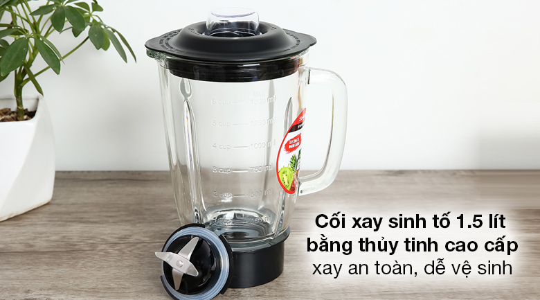 Máy xay sinh tố Sharp EM-S155GV-ST Máy xay sinh tố Sharp EM-S155GV-ST - Cối xay sinh tố bằng thủy tinh cao cấp trong suốt, xay an toàn, dễ vệ sinh