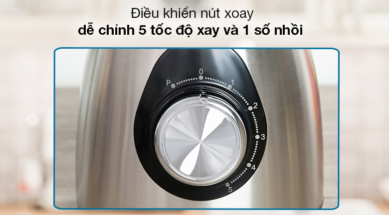 Máy xay sinh tố Sharp EM-S155GV-ST Máy xay sinh tố Sharp EM-S155GV-ST - Sử dụng điều khiển núm xoay đơn giản với 5 tốc độ xay và 1 số nhồi