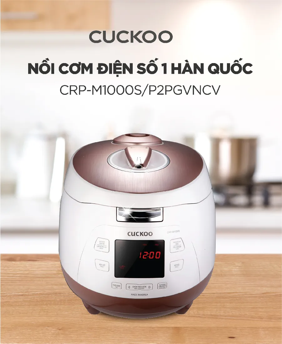 Nồi cơm áp suất Cuckoo 1.8 lít CRP-M1000S/P2PGVNCV