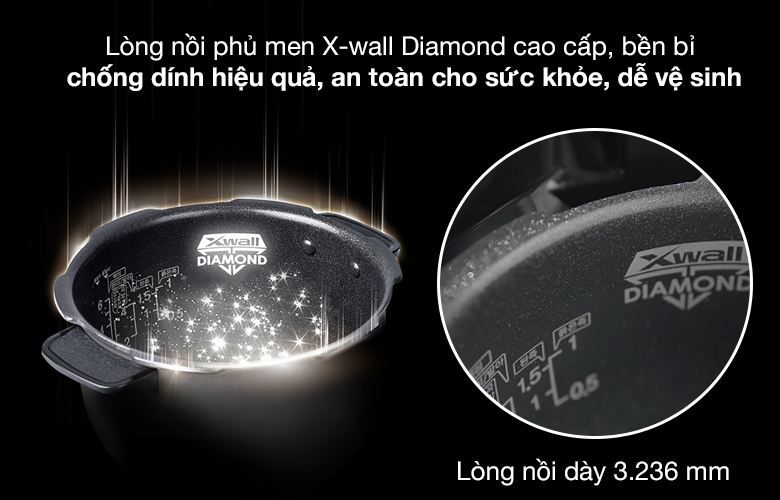 Lòng nồi - Nồi cơm áp suất điện tử Cuckoo 1.8 lít CRP-RT1008F/BKTSVNCV Lòng nồi - Nồi cơm áp suất điện tử Cuckoo 1.8 lít CRP-RT1008F/BKTSVNCV