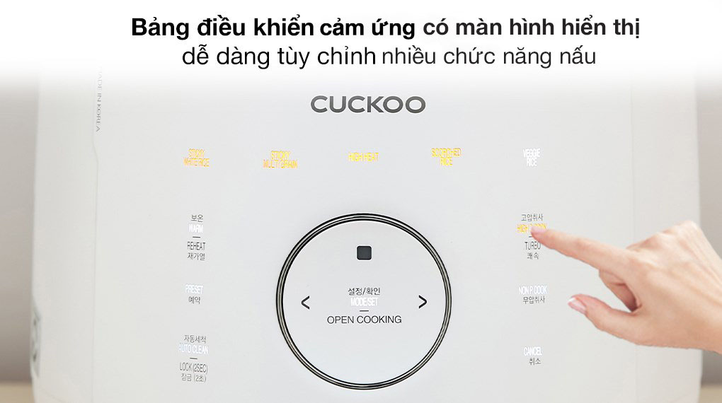 Nồi cơm áp suất cao tần Cuckoo 1.08 lít CRP-LHTR0609F/WHSIVNCV - Điều khiển Nồi cơm áp suất cao tần Cuckoo 1.08 lít CRP-LHTR0609F/WHSIVNCV - Điều khiển