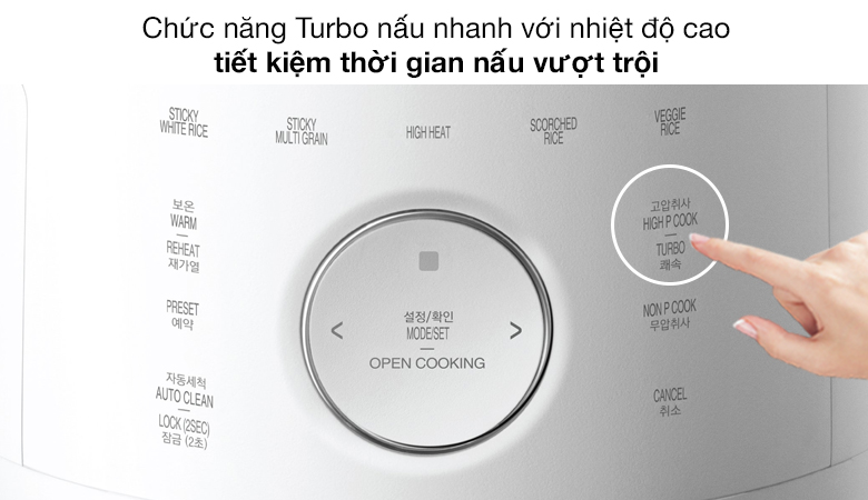 Turbo - Nồi cơm cao tần Cuckoo 1.08 lít CRP-LHTR0609F/WHSIVNCV Turbo - Nồi cơm cao tần Cuckoo 1.08 lít CRP-LHTR0609F/WHSIVNCV