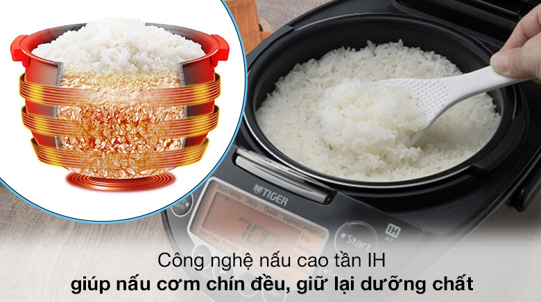 Công nghệ nấu cao tần - Nồi cơm điện Cao tần Tiger 1.8 lít JKT-D18V Công nghệ nấu cao tần - Nồi cơm điện Cao tần Tiger 1.8 lít JKT-D18V