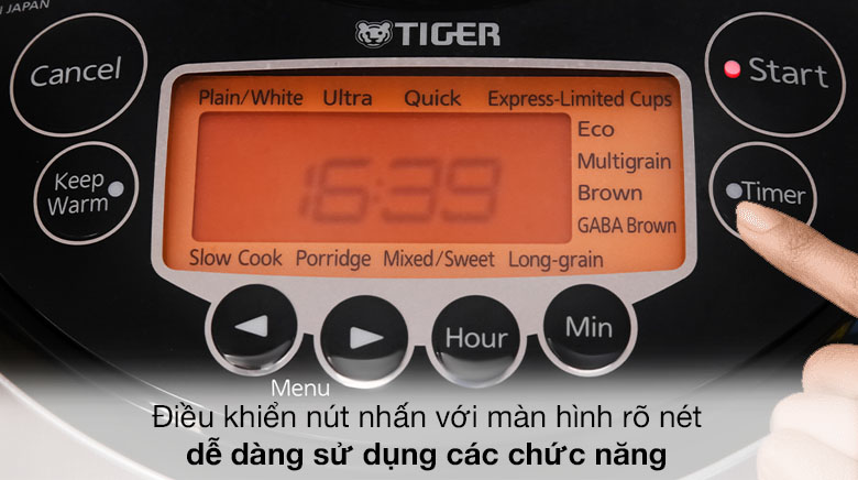 Điều khiển nút nhấn - Nồi cơm điện Cao tần Tiger 1.8 lít JKT-D18V Đieuf khiển nút nhấn - Nồi cơm điện Cao tần Tiger 1.8 lít JKT-D18V