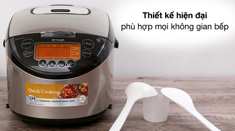 Thiết kế - Nồi cơm điện Cao tần Tiger 1.8 lít JKT-D18V Thiết kế - Nồi cơm điện Cao tần Tiger 1.8 lít JKT-D18V