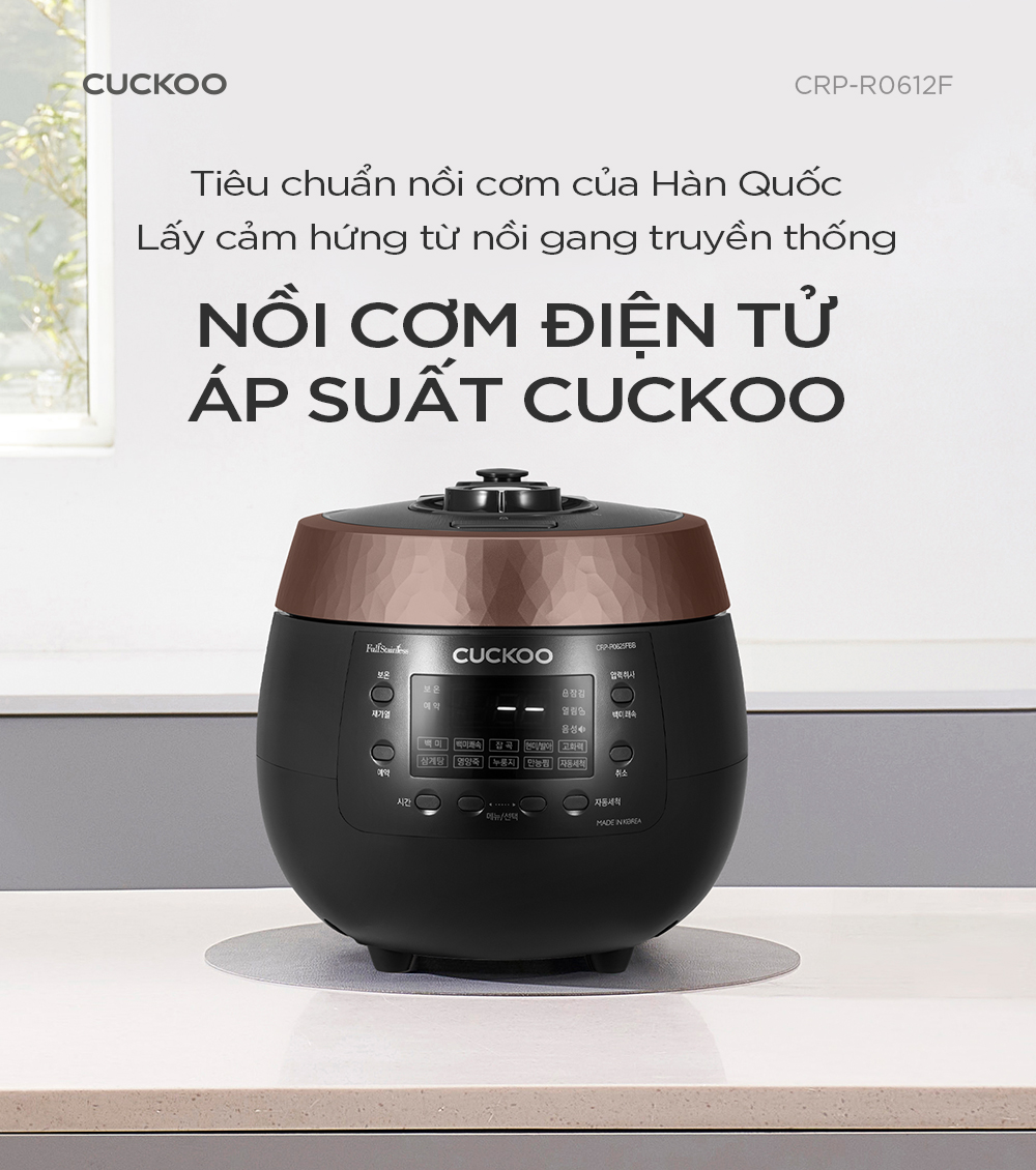 01 Nồi cơm điện áp suất Cuckoo 1.08 lít CRP-R0612F