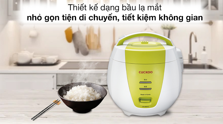 Thiết kế - Nồi cơm nắp gài Cuckoo 1 lít CR-0661/GRVNCV Thiết kế - Nồi cơm nắp gài Cuckoo 1 lít CR-0661/GRVNCV