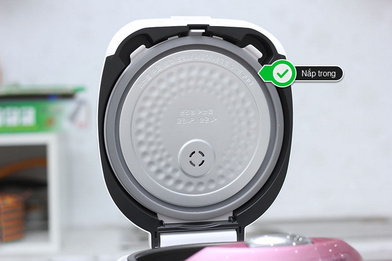Nồi cơm điện tử Cuckoo 1 lít CR-0631F/IVPIVNCV Mâm nhiệt ở trên nắp đun nấu làm cơm không bị nhão, nắp trong có thể tháo ra tiện vệ sinh