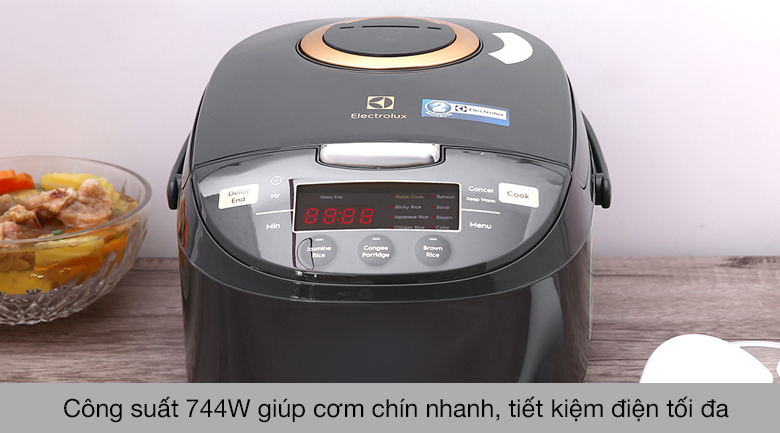 Nồi cơm điện tử 1 lít Electrolux E7RC1-550K - Công suất 744W Nồi cơm điện tử 1 lít Electrolux E7RC1-550K - Công suất 744W