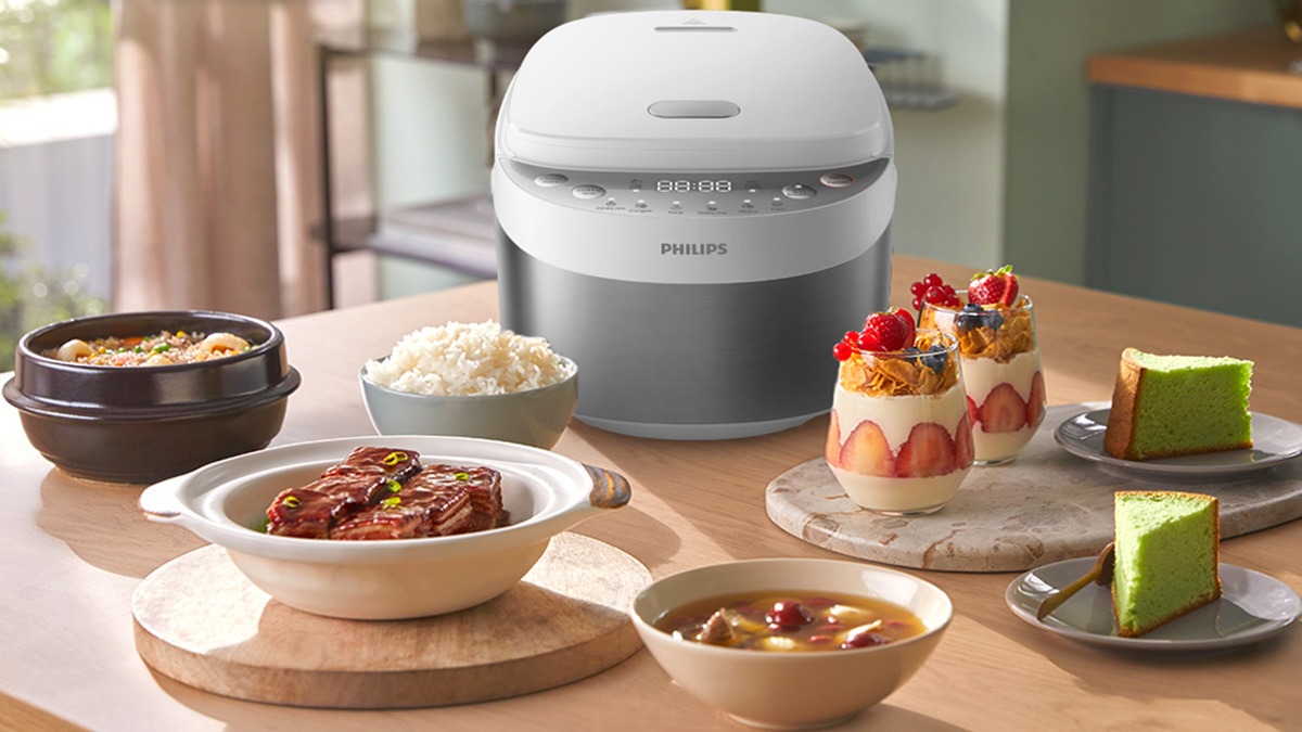 noi-com-dien-tu-philips-0-8-lit-hd3170-66-94697-3 Philips HD3170/66 tích hợp 8 menu nấu tự động với nhiều chức năng tiện lợi