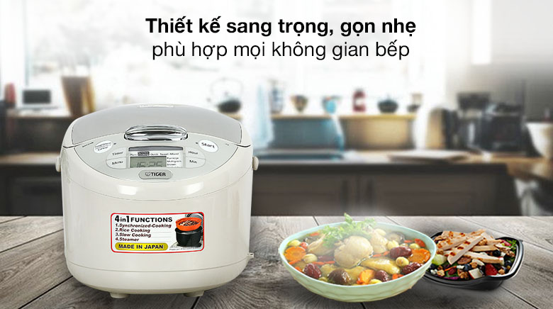 Thiết kế sang trọng - Nồi cơm điện tử Tiger 1.8 lít JAX-S18W
