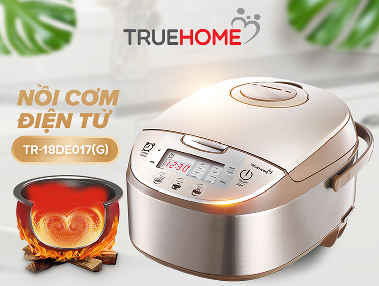 Nồi cơm điện tử TrueHome 1.8 lít TR-18DE017(G)