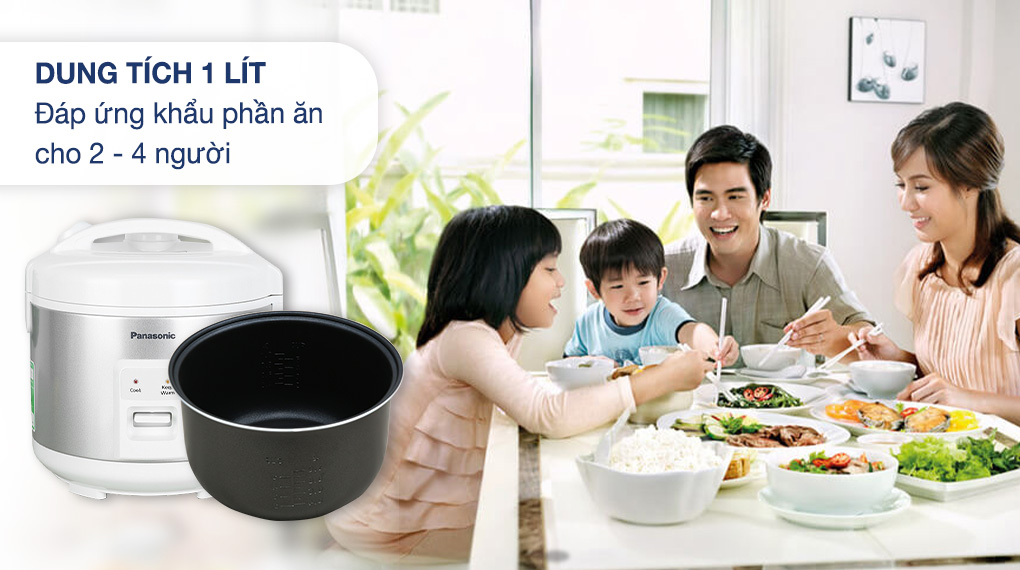 Nồi cơm nắp gài Panasonic 1 lít SR-MVN10LRAX - Dung tích Nồi cơm nắp gài Panasonic 1 lít SR-MVN10LRAX - Dung tích