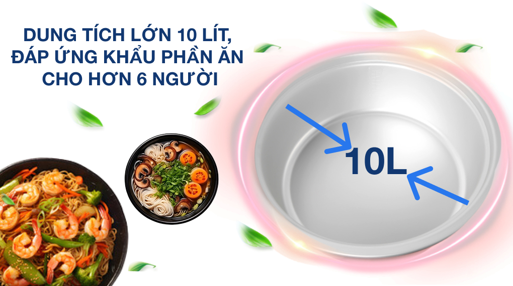 Nồi cơm nắp rời Sharp 10 lít KSH-D1010V Nồi cơm nắp rời Sharp 10 lít KSH-D1010V