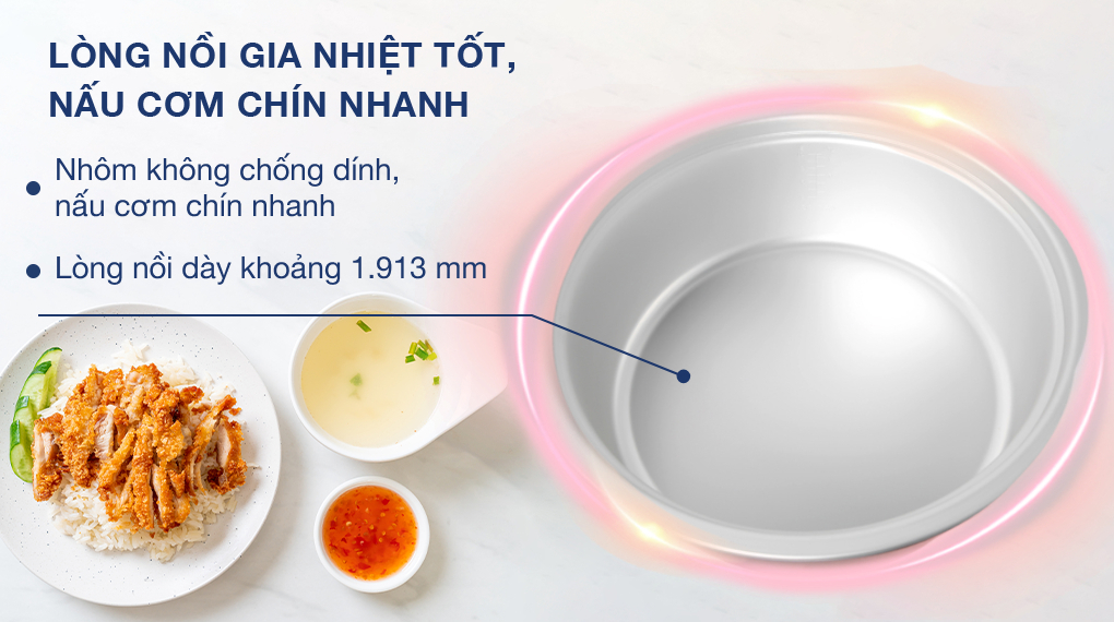Nồi cơm nắp rời Sharp 10 lít KSH-D1010V Nồi cơm nắp rời Sharp 10 lít KSH-D1010V - Lòng nồi