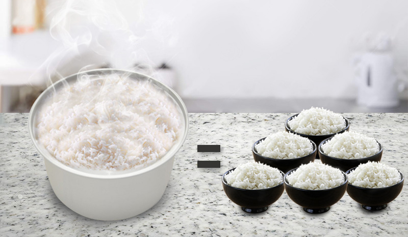 Dung tích 1.8 lít cho gia đình 4-6 người ăn - Nồi cơm nắp rời Sunhouse 1.8 lít SHD8125 Dung tích 1.8 lít - Nồi cơm nắp rời Sunhouse 1.8 lít SHD8125
