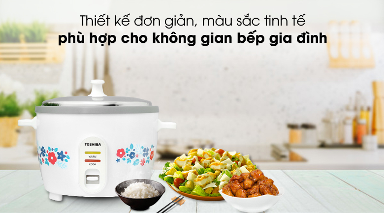 Đơn giản, đẹp mắt - Nồi cơm nắp rời Toshiba RC-18MH2PV(W) 1.8 lít Đơn giản, đẹp mắt - Nồi cơm nắp rời Toshiba RC-18MH2PV(W) 1.8 lít