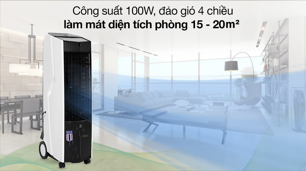 Phạm vi làm mát Quạt điều hòa Boss FEAB-110 Phạm vi làm mát
