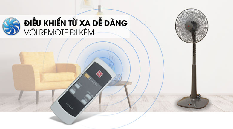 Quạt đứng KDK 3 cánh M40K Quạt đứng KDK M40K Xám GY - Điều khiển từ xa