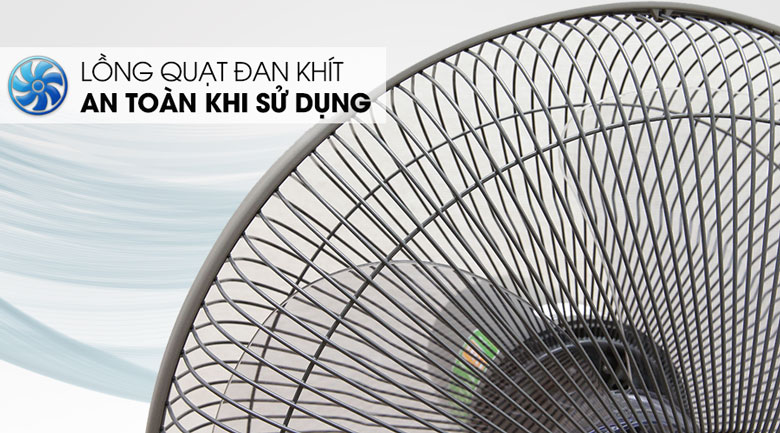 Quạt đứng KDK 3 cánh M40K Quạt đứng KDK M40K Xám GY - Lồng quạt đan khít, an toàn khi sử dụng