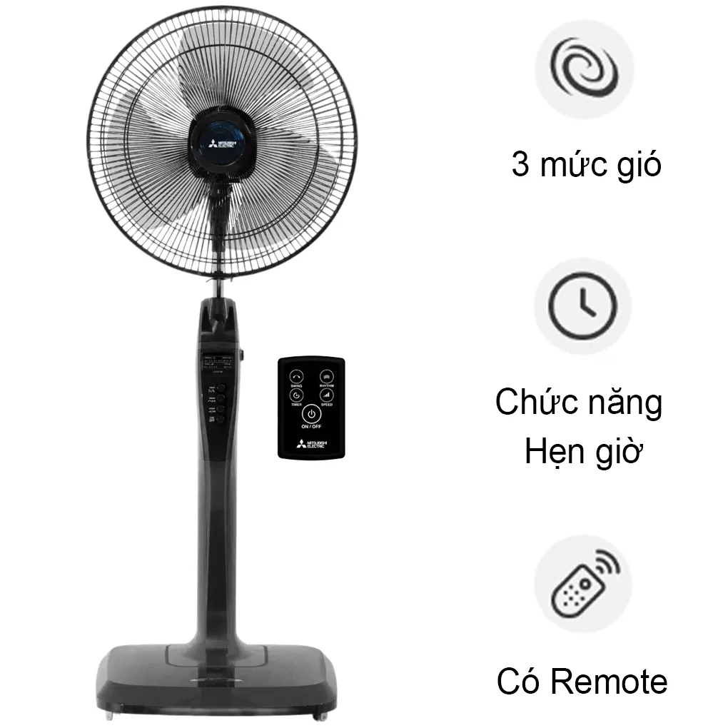 Quạt đứng Mitsubishi Electric LV16-RB CY-GY Quạt đứng Mitsubishi Electric LV16-RB CY-GY