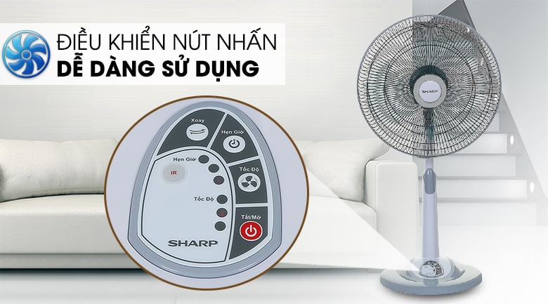 Điều khiển Quạt đứng Sharp PJ-L40RV-LG Điều khiển Quạt đứng Sharp PJ-L40RV-LG