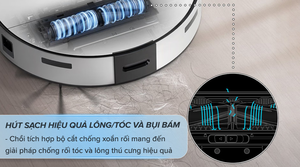 Robot hút lau Samsung Bespoke VR7MD96514G/SV Robot hút bụi lau nhà Samsung VR7MD96514G/SV - Thiết kế
