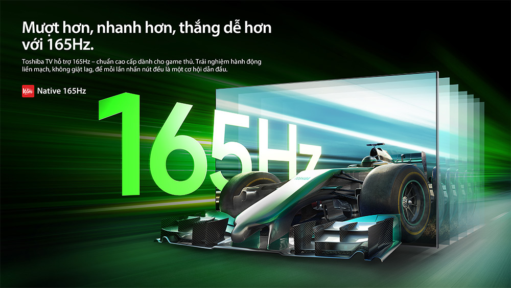 Công nghệ Native 165Hz Tivi Mini LED Toshiba AI 4K 65 inch 65Z770RP
