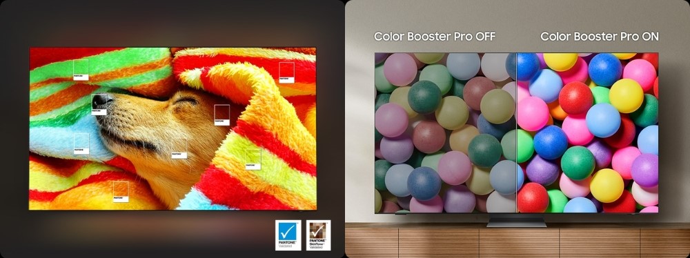 smart-tivi-oled-samsung-4k-77-inch-qa77s90f-97282-3 Công nghệ hình ảnh PANTONE Validated và Color Booster Pro trên Tivi Samsung QA77S90F