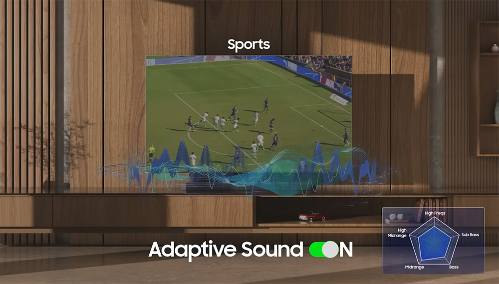 Adaptive Sound Tivi Samsung QLED 4K AI 65 Inch QA65Q6F