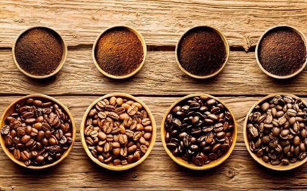 Một số hạt của các loại cây cà phê