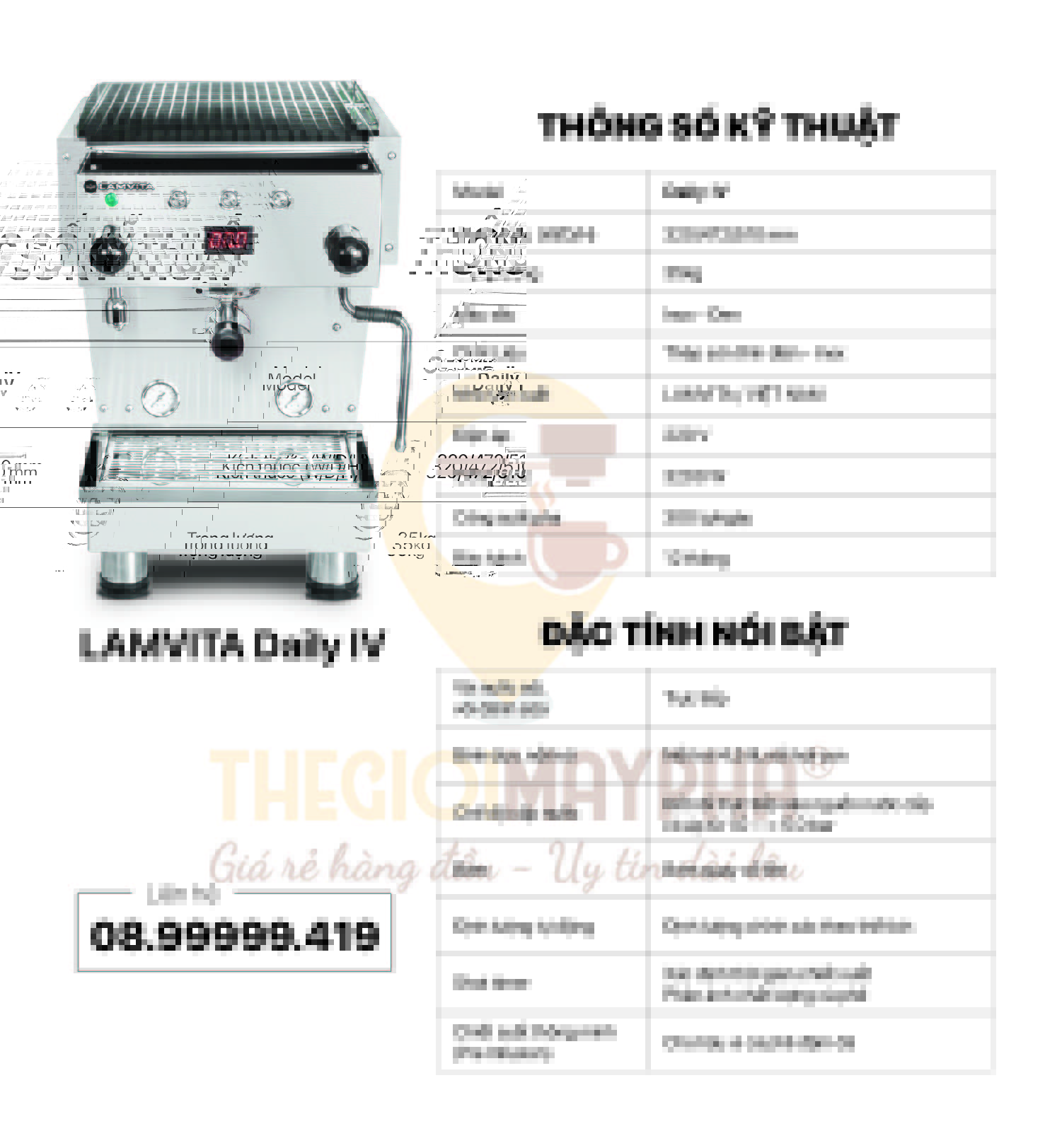 Máy pha cà phê LAMVITA Daily 4