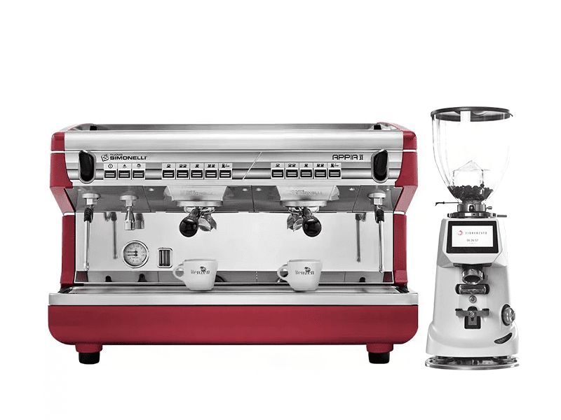 Máy pha cà phê Nuova Simonelli Appia II 2 Group + Máy xay cà phê Fiorenzato F64E version 2