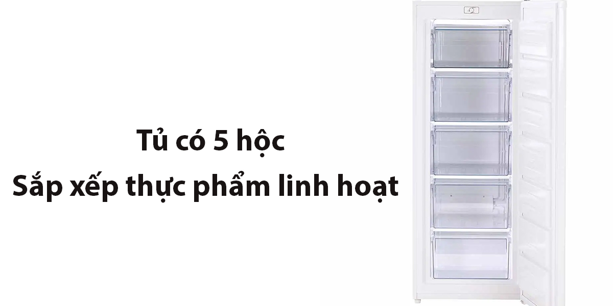 Tủ Đông Alaska 210 Lít IF-215 Tủ có 5 hộc