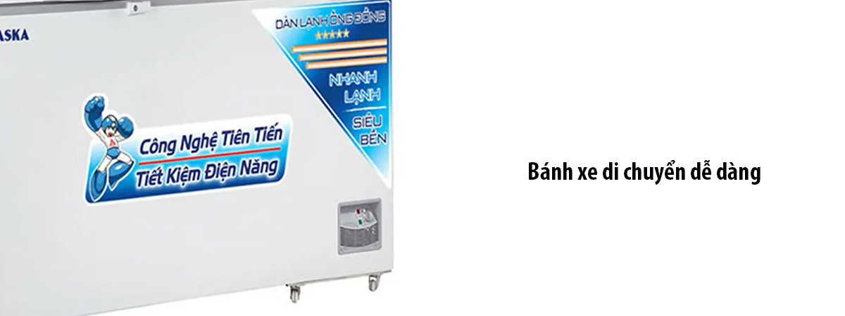 Tủ Đông Alaska 595 Lít HB 650C Bánh xe di chuyển dễ dàng