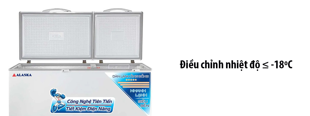 Tủ Đông Alaska 595 Lít HB 650C Điều chỉnh nhiệt độ ≤ -18ºC
