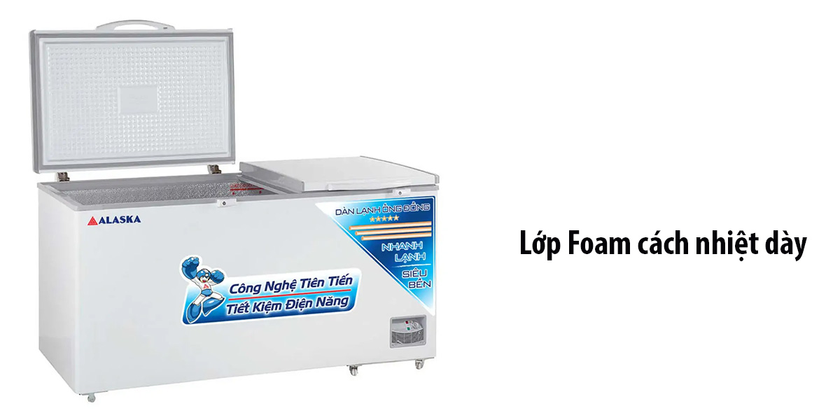 Tủ Đông Alaska 595 Lít HB 650C Lớp Foam cách nhiệt dày