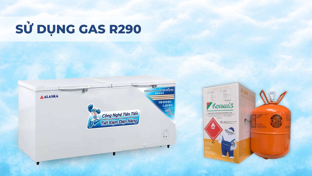Tủ Đông Alaska 740 Lít HB-890C Tủ Đông Alaska 588 Lít HB-890C sử dụng gas R290 có hiệu suất làm lạnh cao