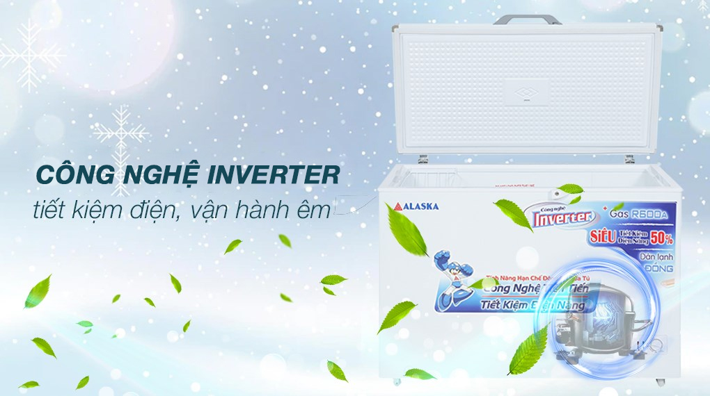 Tủ Đông Alaska Inverter 355 Lít BD 400CI Tủ đông Alaska Inverter 295 lít BD 400CI - Công nghệ tiết kiệm điện
